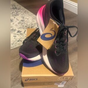 ASICS Women's Black and Pink Athletic Shoes